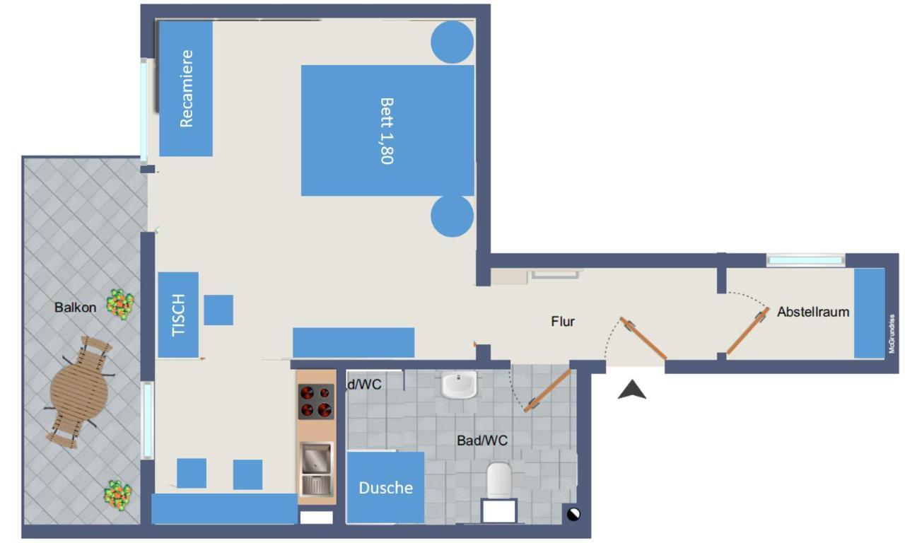 Studio Hirsch56 - Zentral-Ruhig-Terrasse-Netflix Karlsruhe Bagian luar foto